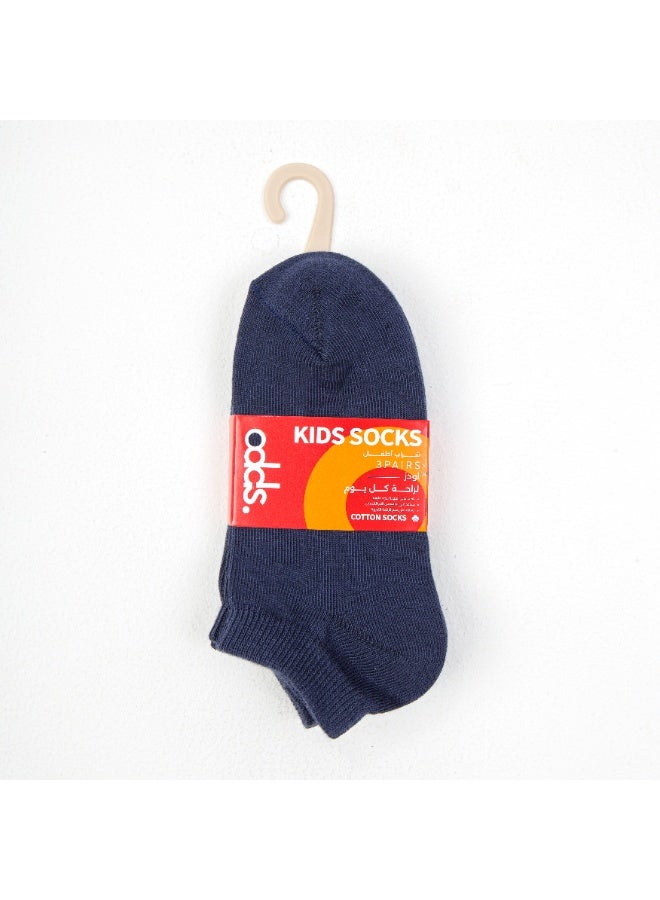 Odds Kid's Pack of 3 Lycra Ankle Casual Socks - Image 3